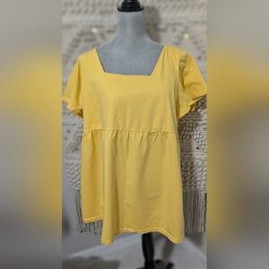 Only Necessities Large Yellow Babydoll Top